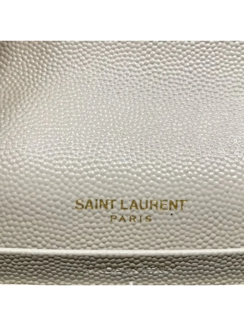 ★SOLD★ Saint Laurent Paris Wallet Cassandra Envelope Chain White Leather - Picture 6 of 13